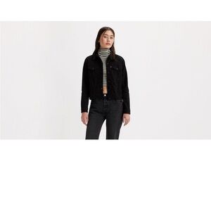 Levi’s black trucker denim jacket xs